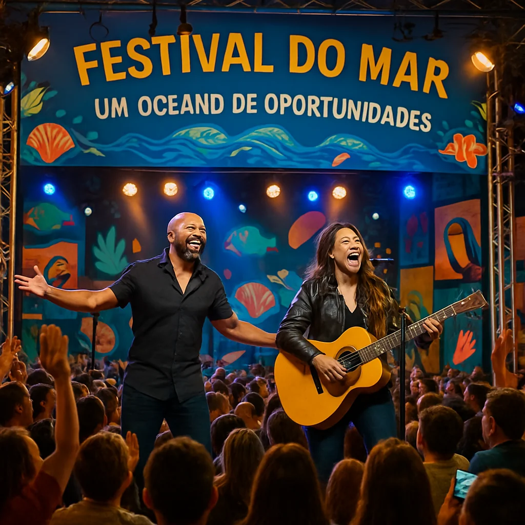 Alexandre Pires e Lauana Prado Agitam Festival do Mar em Bombinhas 2024