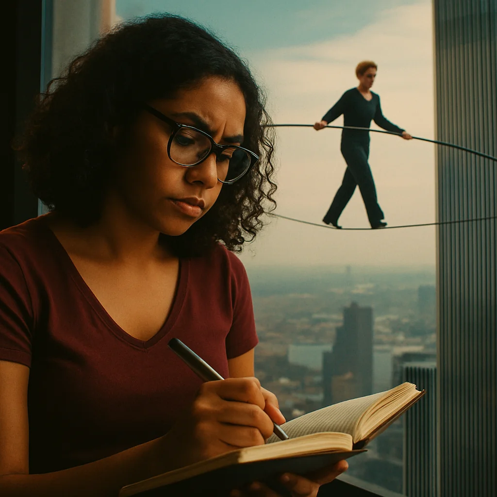 Nathalia Jesus e a história incrível de Philippe Petit nas Torres Gêmeas