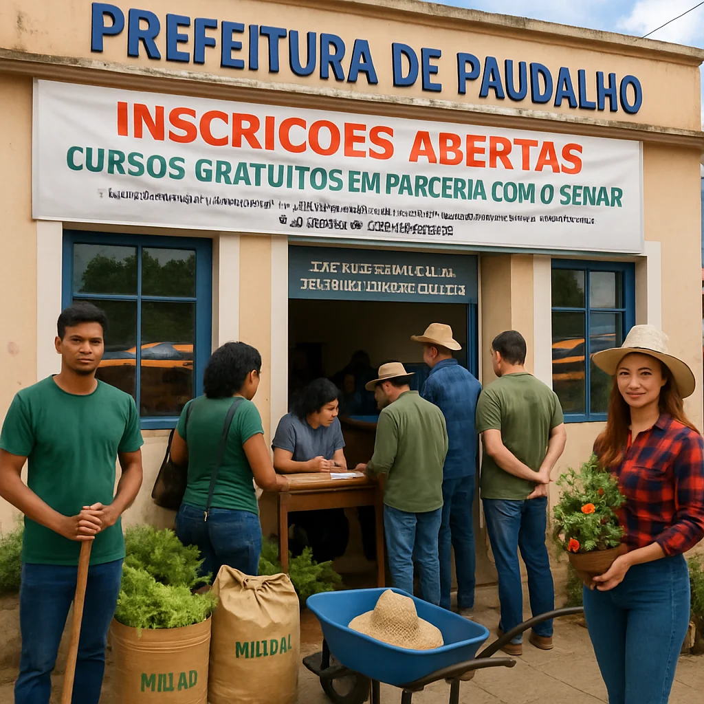 Prefeitura de Paudalho abre inscrições para cursos gratuitos SENAR 2025
